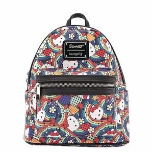 Loungefly Sanrio Hello Kitty All Over Print Multicolor Mini Backpack NWT